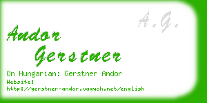 andor gerstner business card